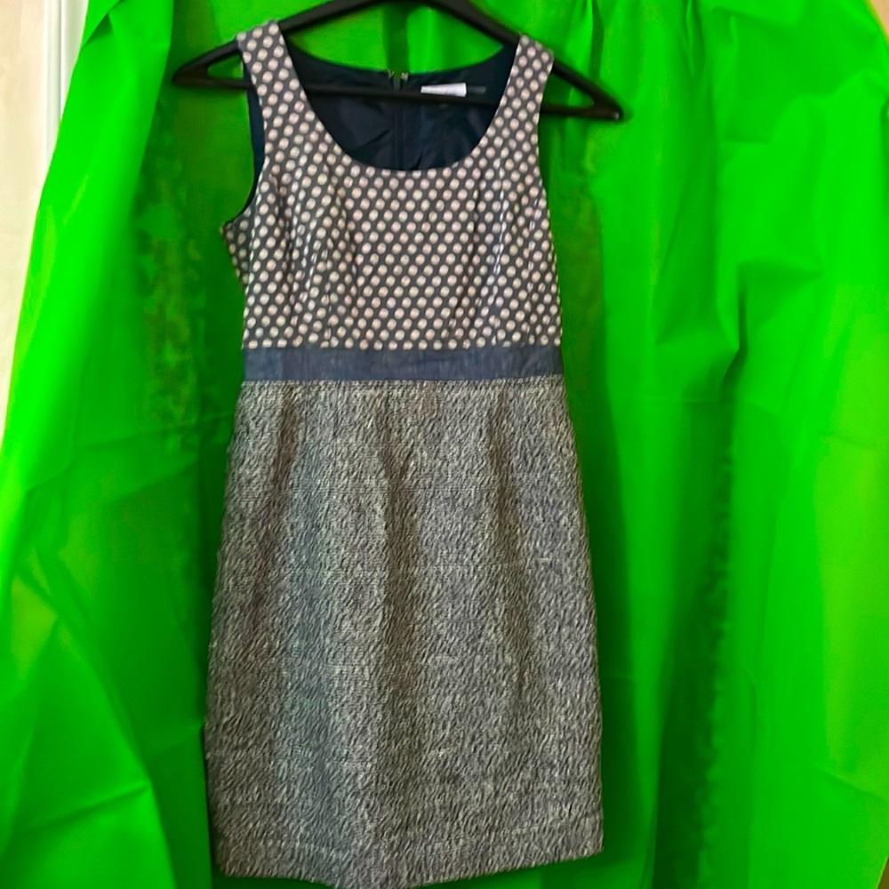 One dress, size 12 , Calvin Klein , polka dots, blue denim